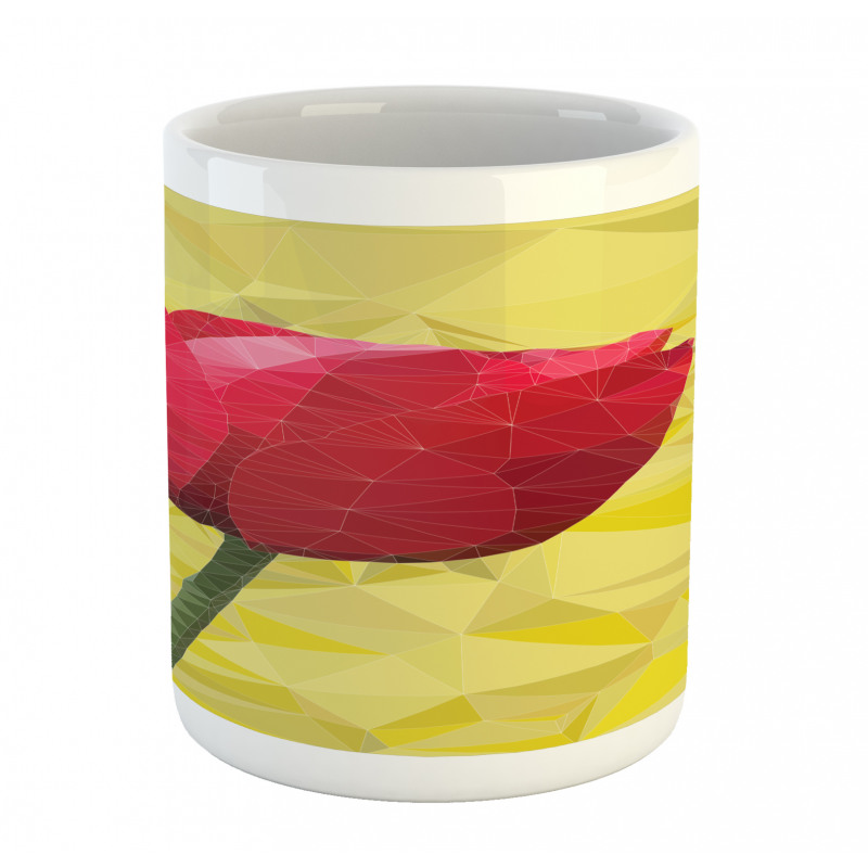 Geometric  Blooming Tulip Mug