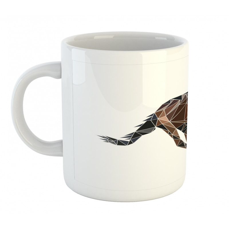 Brown Tones Triangle Horse Mug