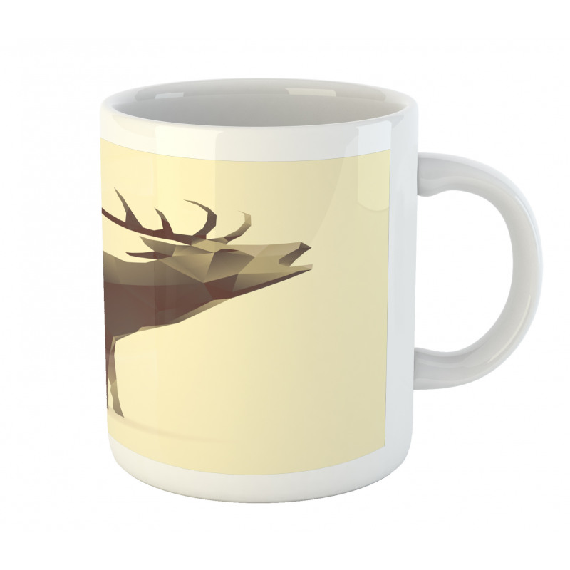 Geometric Elk Animal Art Mug