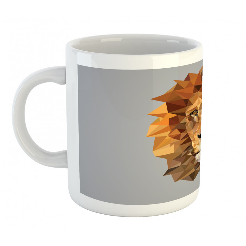 Lion in Geometric Details Mug