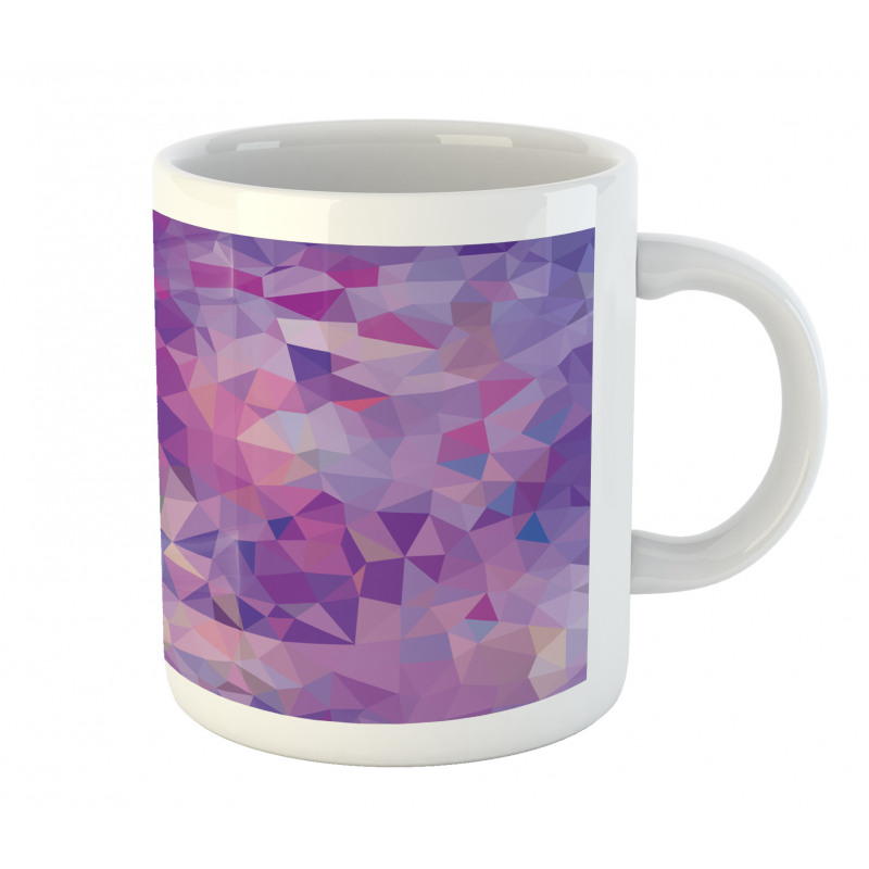 Violet Toned Triangles Mug