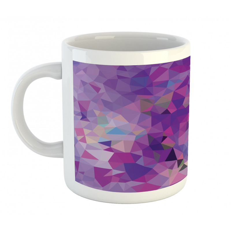 Violet Toned Triangles Mug