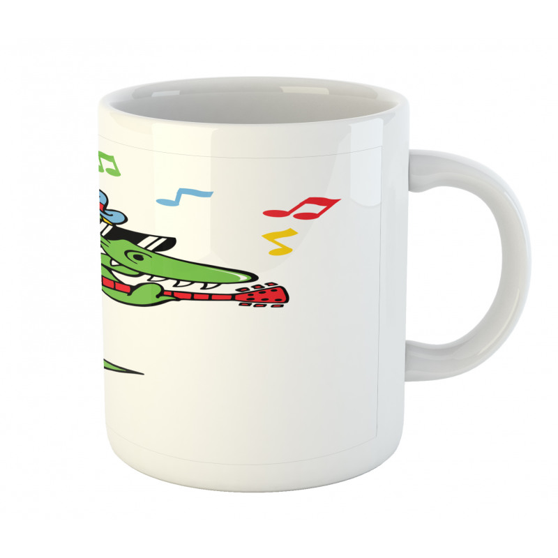 Crocodile Holding Guitar Mug