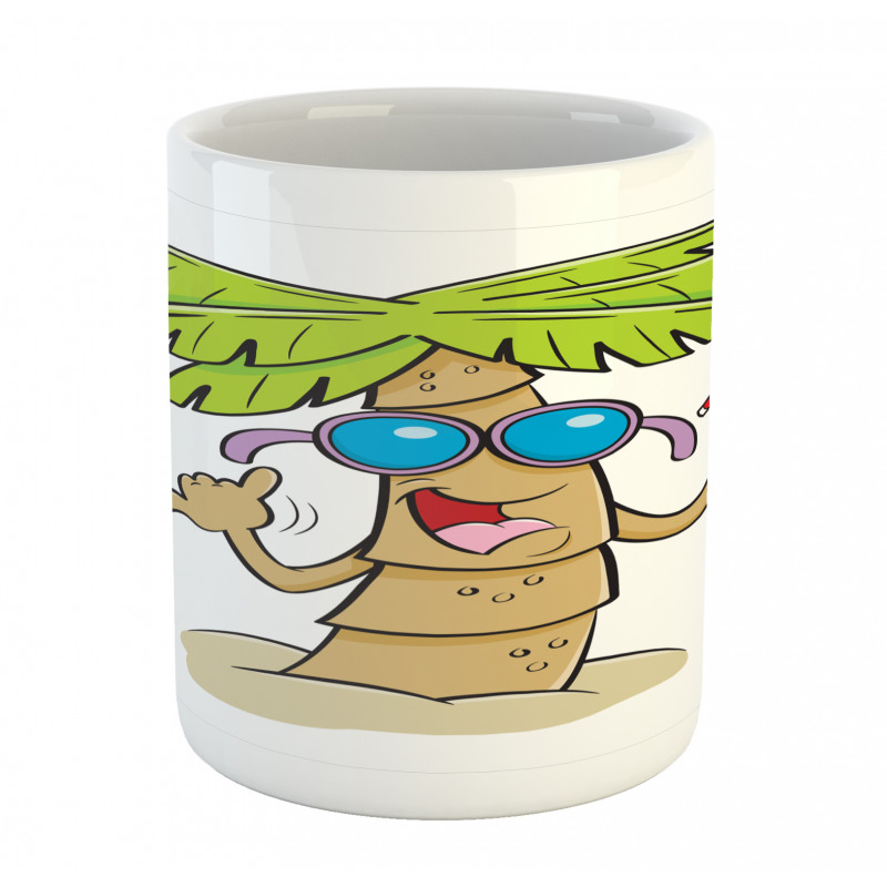 Fun Palm Tree Character Mug