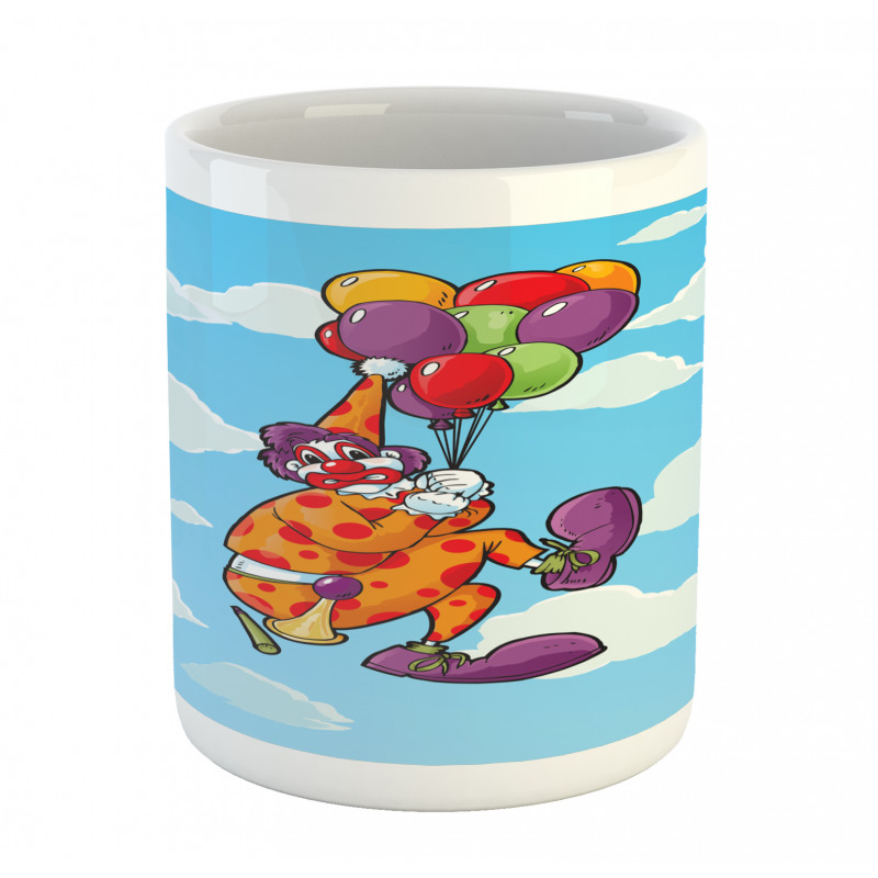 Clown Taken by His Balloons Mug