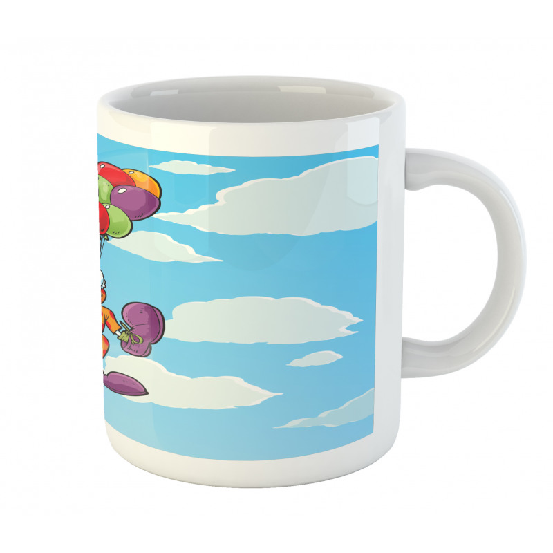 Clown Taken by His Balloons Mug