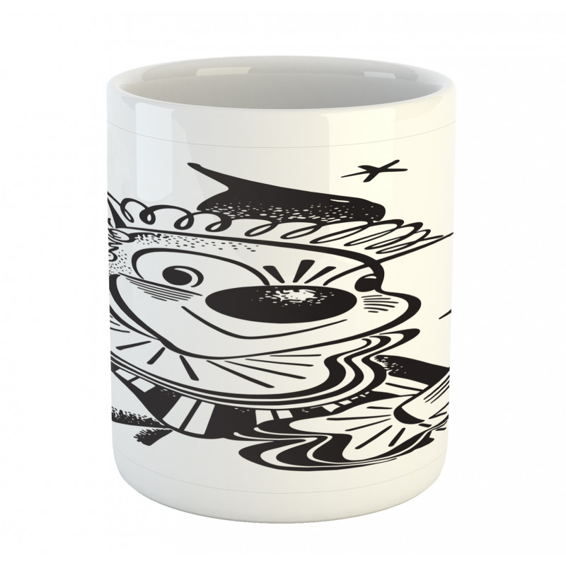 Whimsical Clown Portrait Mug