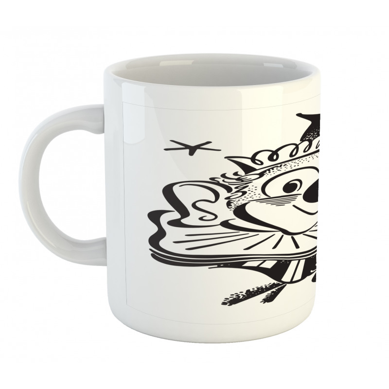 Whimsical Clown Portrait Mug