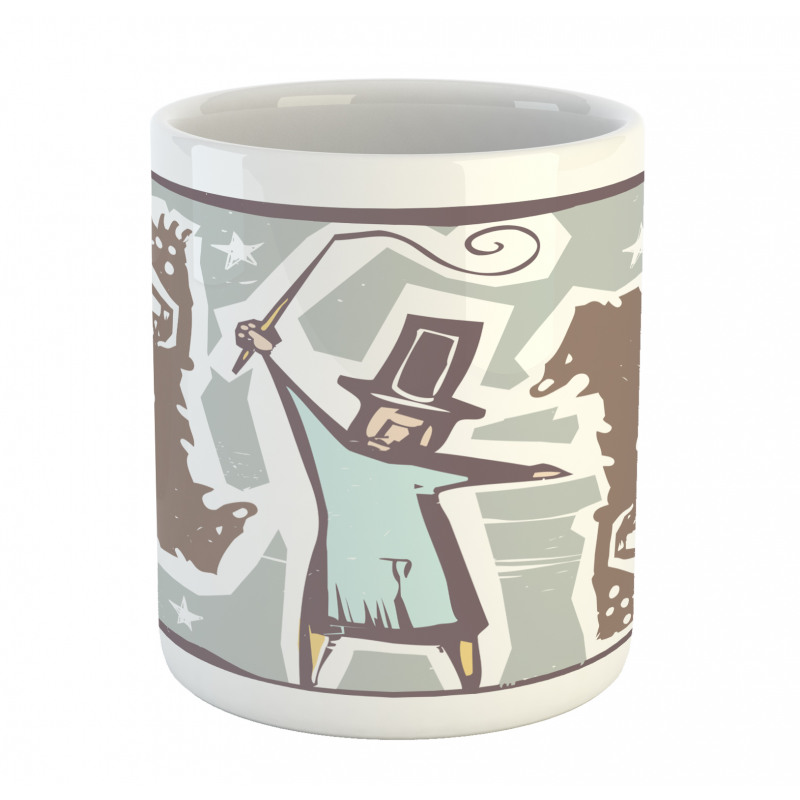 Woodcut Style Bears Man Mug