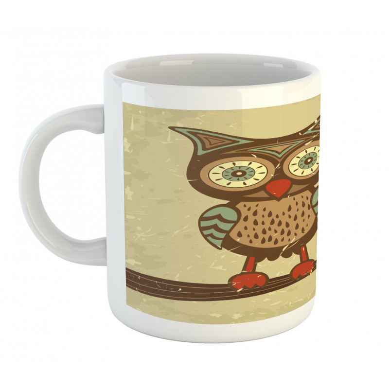 Owl Sitting on Branch Mug