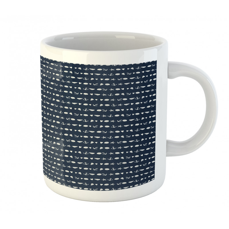 Horizontal Nautical Items Mug