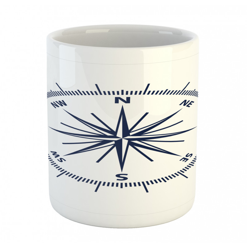 Monochromatic Windrose Art Mug