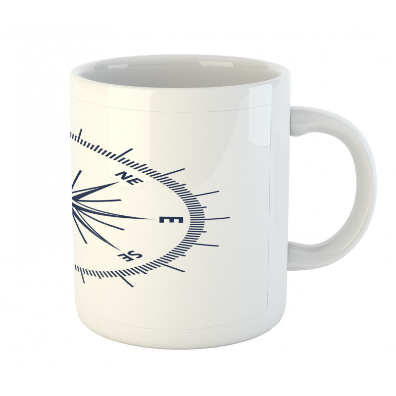 Monochromatic Windrose Art Mug