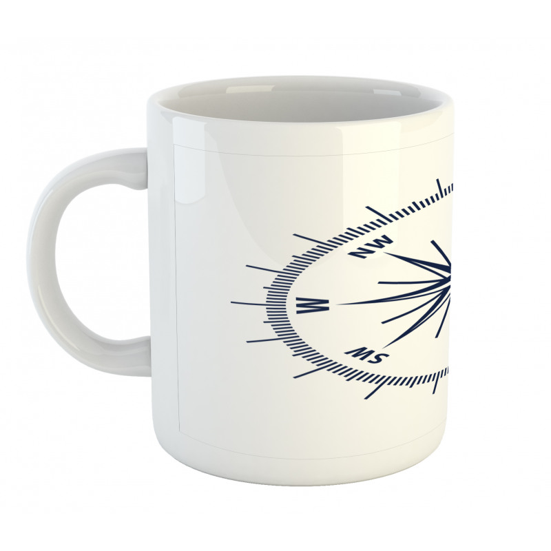 Monochromatic Windrose Art Mug