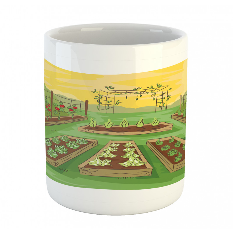 Garden of Fruits Vegetables Mug