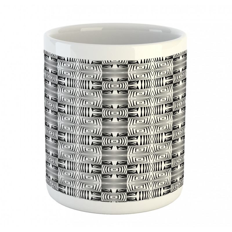 Concentric Shapes Squares Mug