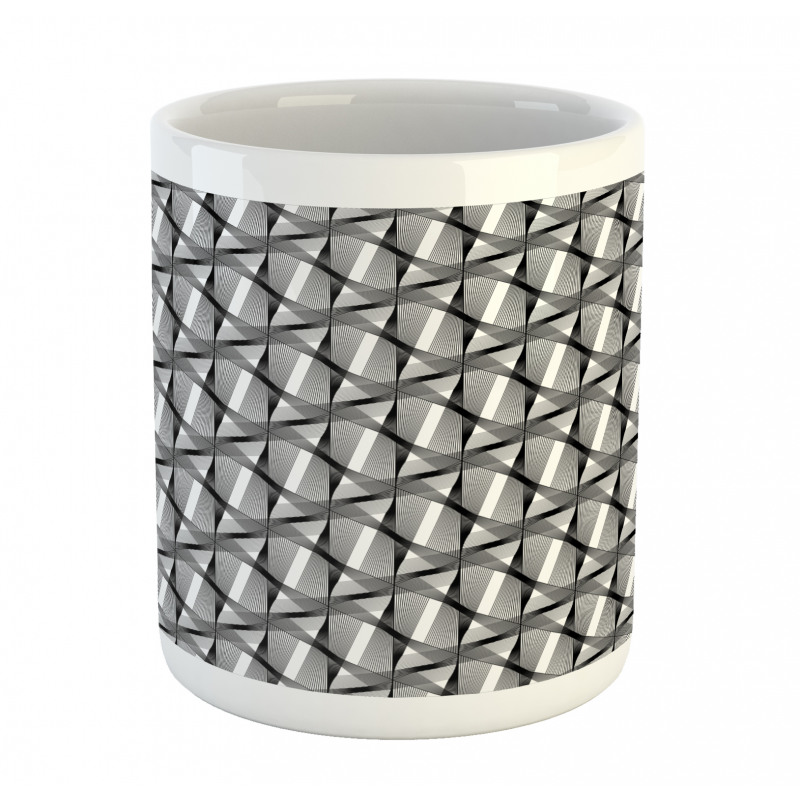 Monotone Greyscale Shapes Mug