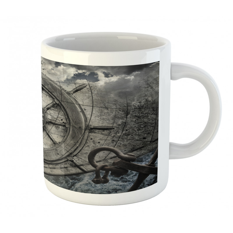 Steering Wheel Grunge Mug