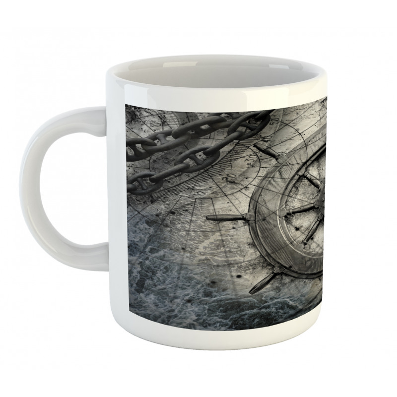 Steering Wheel Grunge Mug