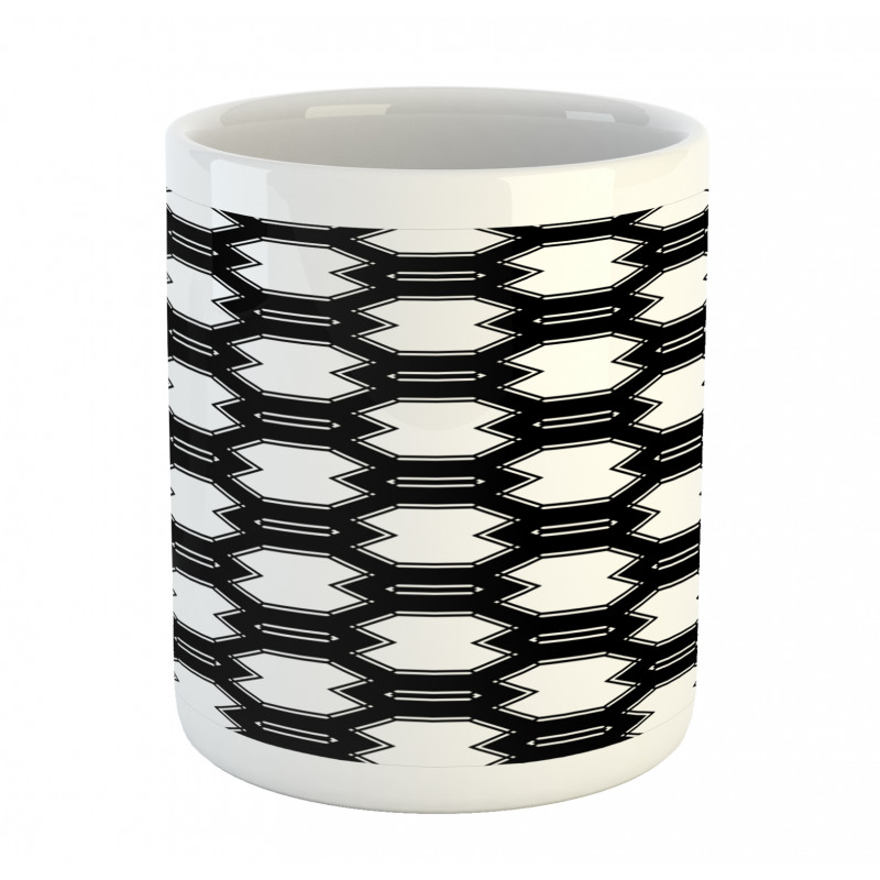 Monochrome Polygonal Grid Mug