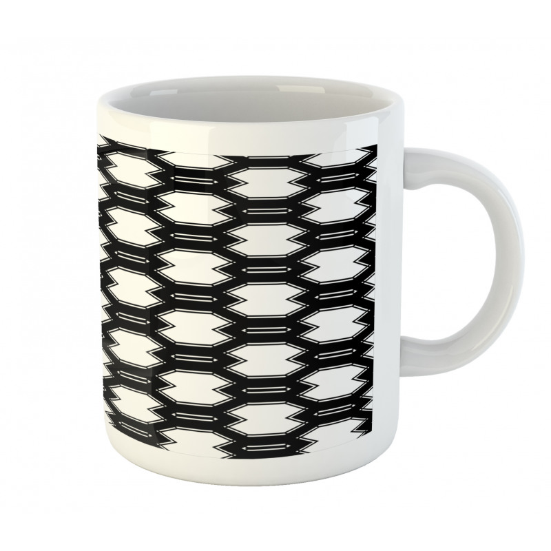 Monochrome Polygonal Grid Mug