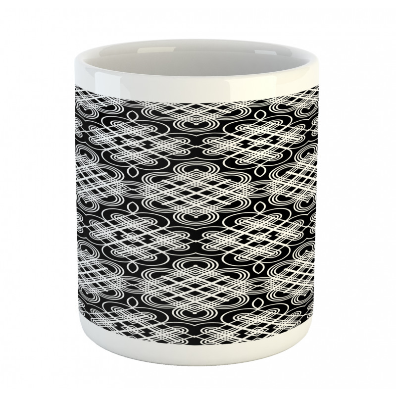 Vintage Flourishes Stripes Mug