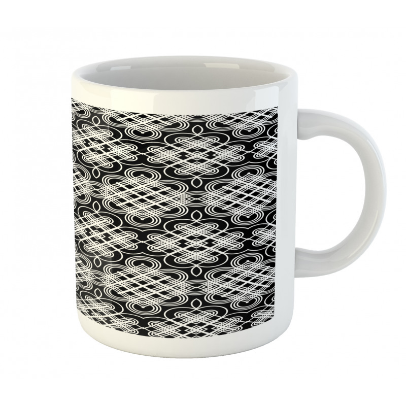 Vintage Flourishes Stripes Mug