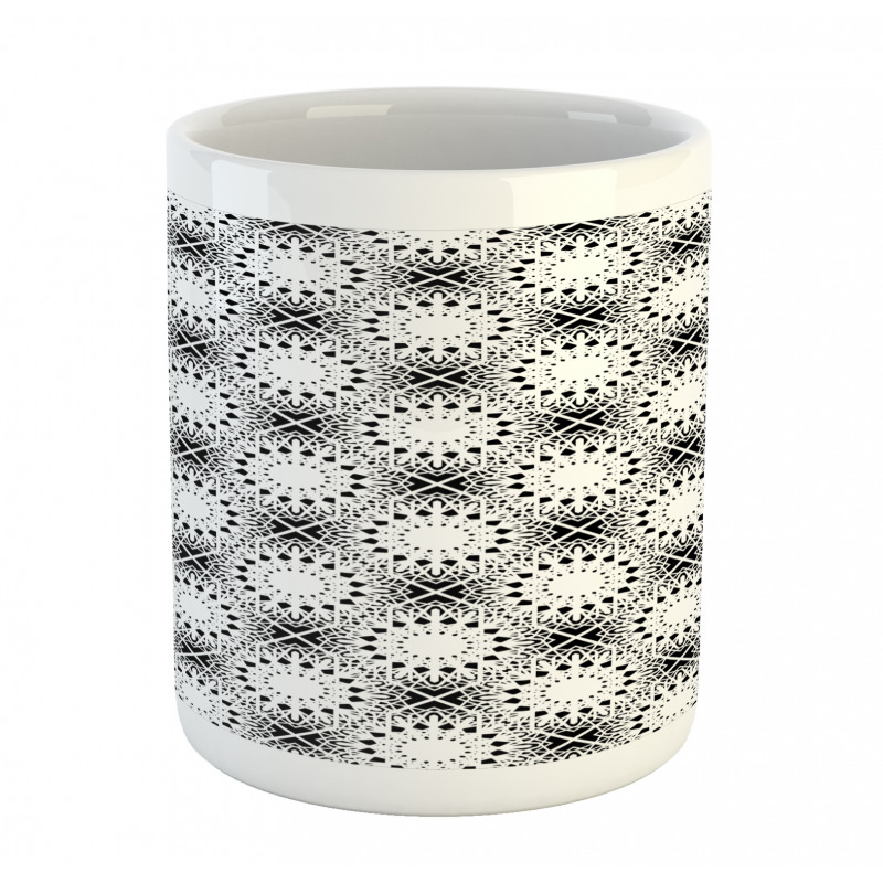 Sun Inspired Motifs Squares Mug