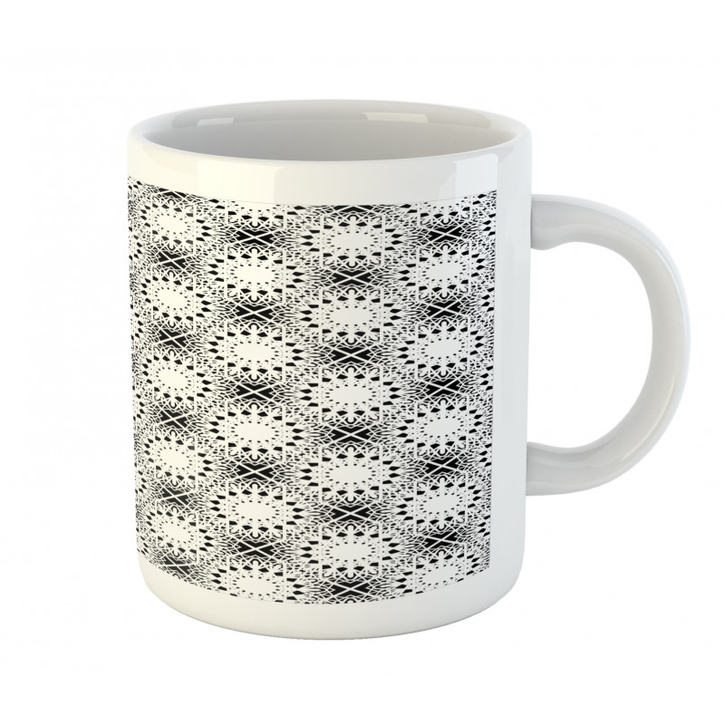 Sun Inspired Motifs Squares Mug