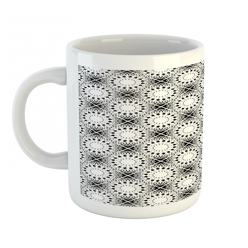 Sun Inspired Motifs Squares Mug