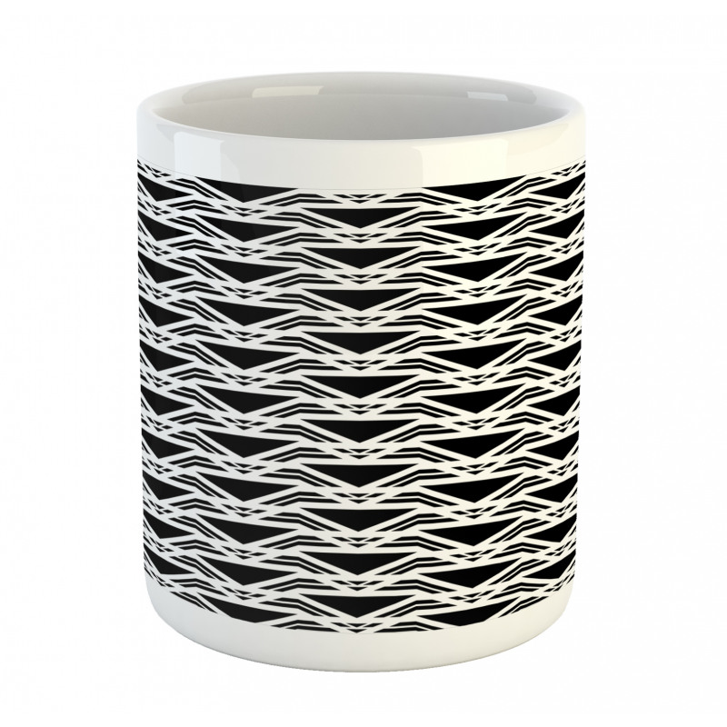 Modern Bars and Triangles Mug