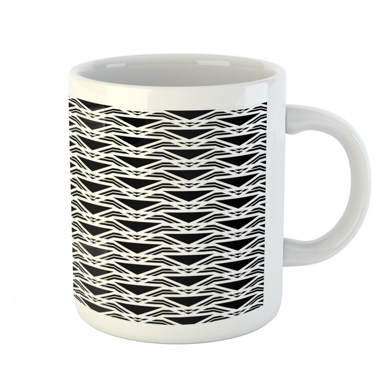 Modern Bars and Triangles Mug