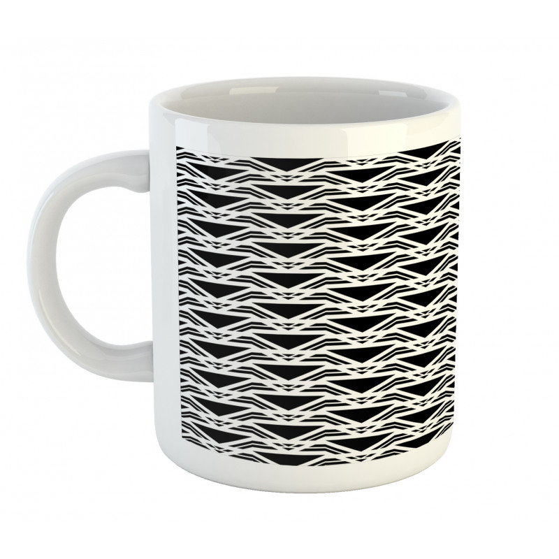 Modern Bars and Triangles Mug