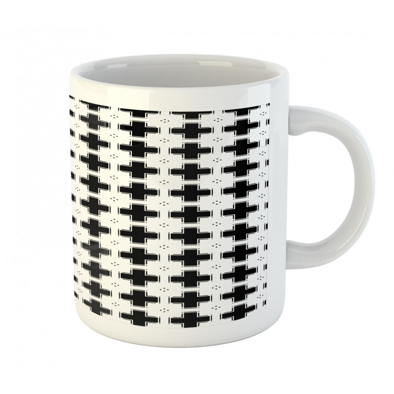 Dark Plus and White Squares Mug