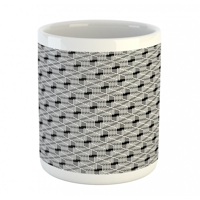 Abstract Zigzags Lattice Mug