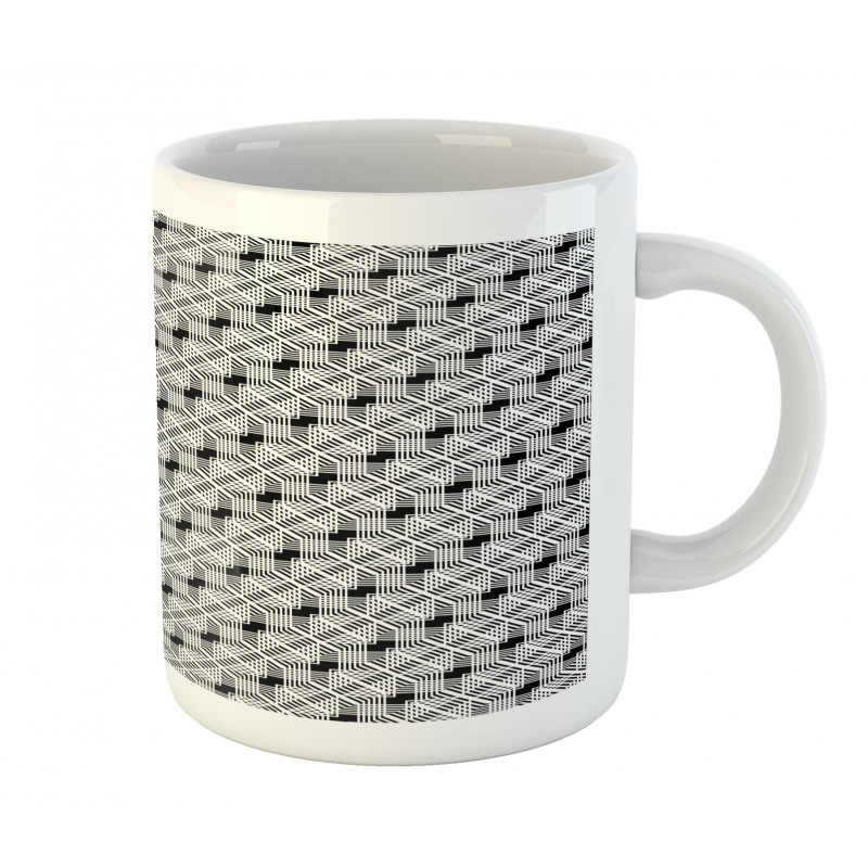 Abstract Zigzags Lattice Mug