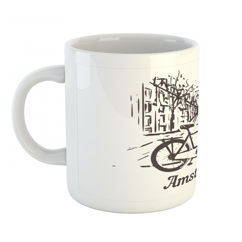 Bicycle Street Houses Mug