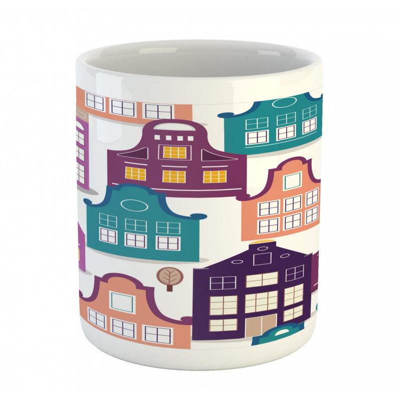 Traditional Houses Trees Mug