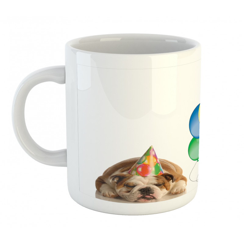 Doggie in a Birthday Hat Mug