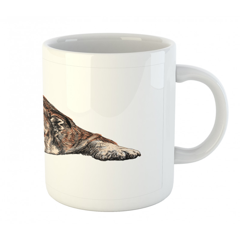 Single Hand Drawn Bulldog Mug