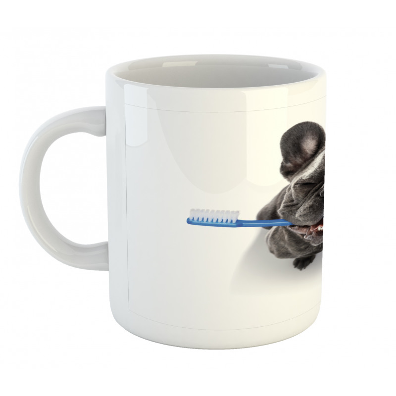 Funny Dog with Toothbrush Mug