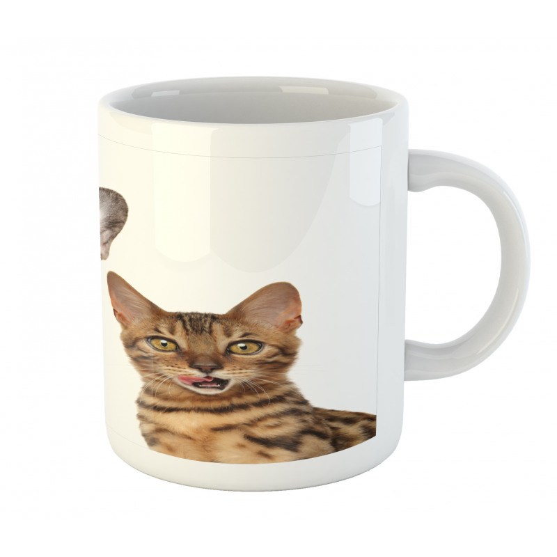 Cat and Dog Shocked Staring Mug