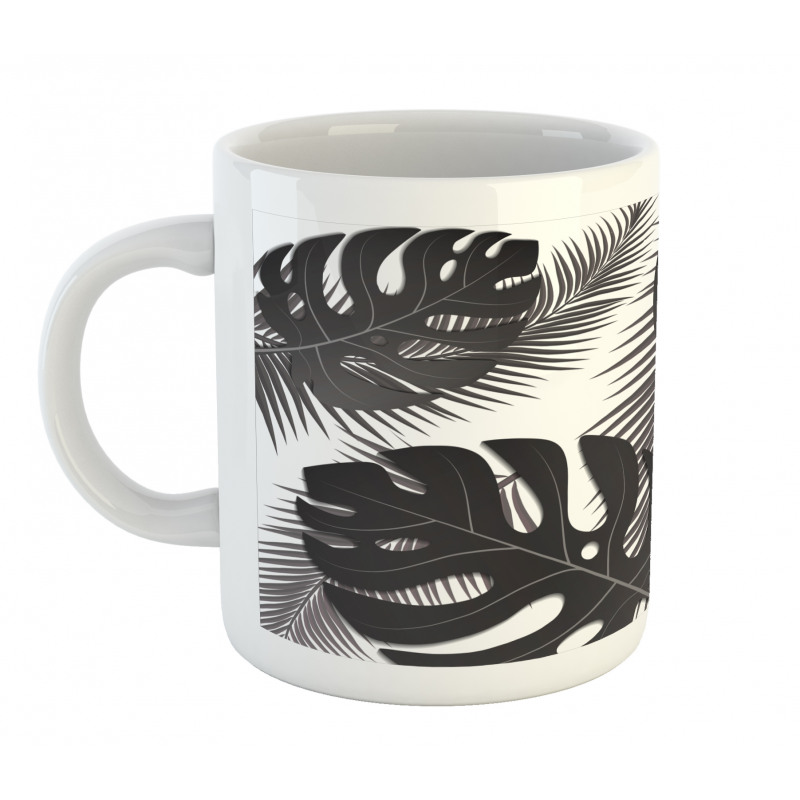 Monstera and Palm Leaves Mug