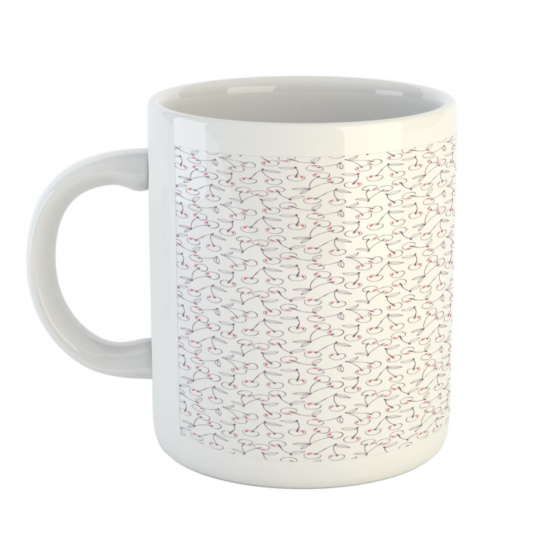 Cherries Drawn by Hand Mug