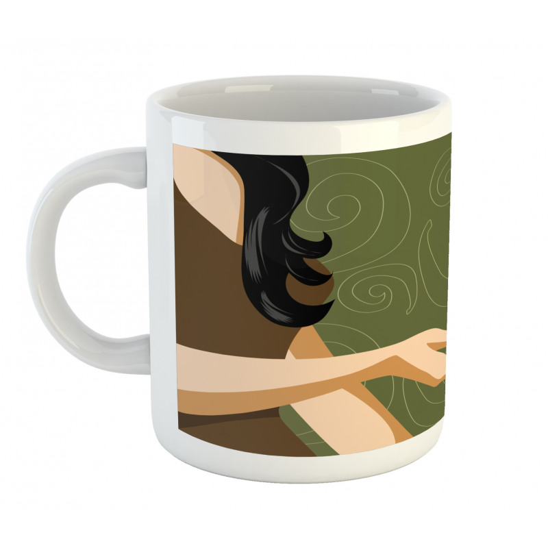 Woman Holding a Cup Cookies Mug