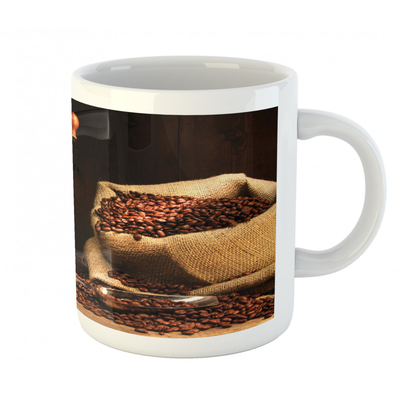 Grinder Beans in Burlap Sack Mug