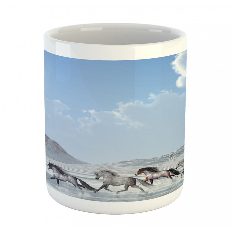 Snowy Day Wild Horse Mug