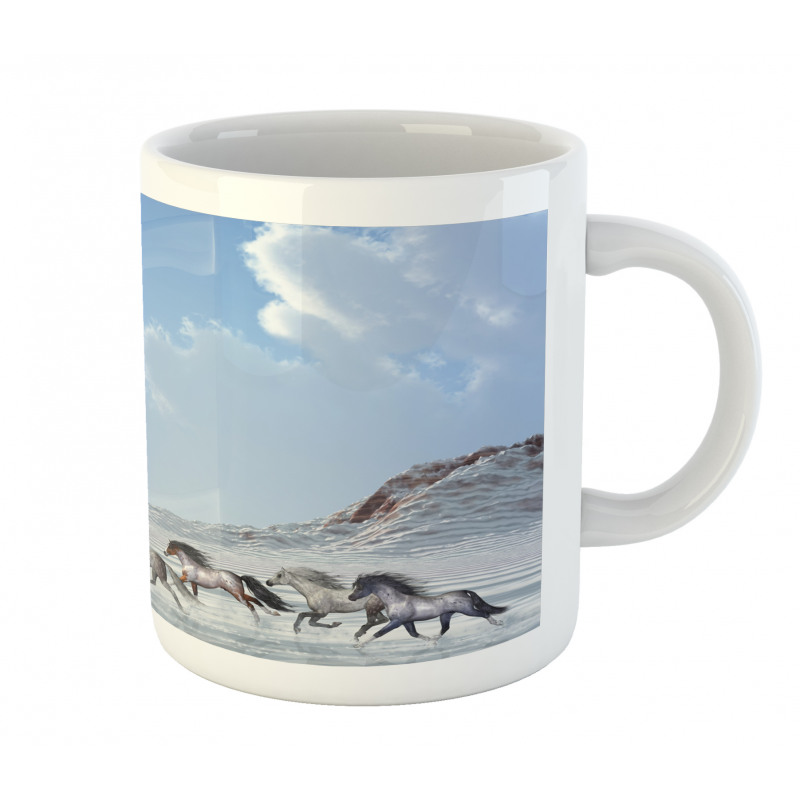 Snowy Day Wild Horse Mug