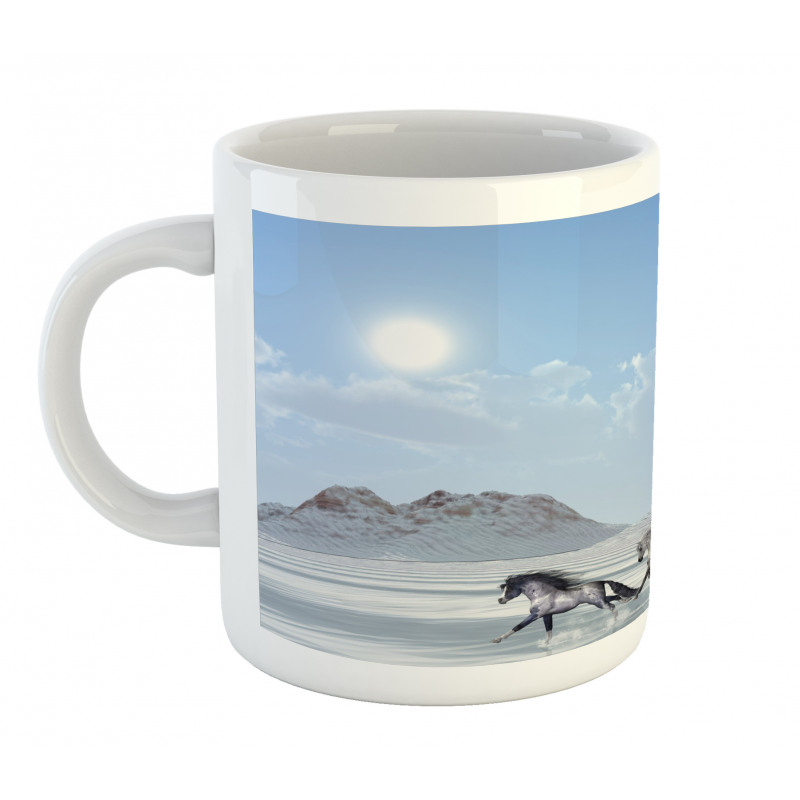 Snowy Day Wild Horse Mug