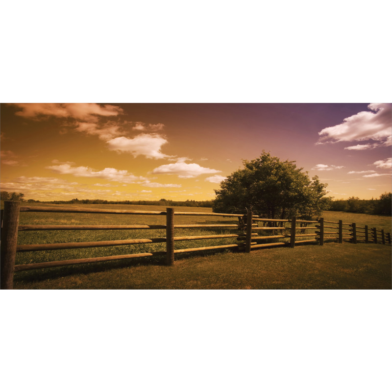 Rural Meadow Fence Sky Mug